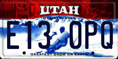 UT license plate E130PQ