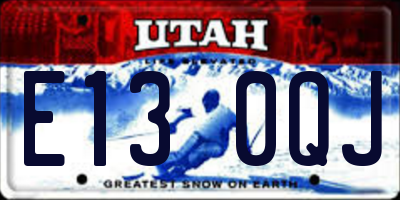 UT license plate E130QJ