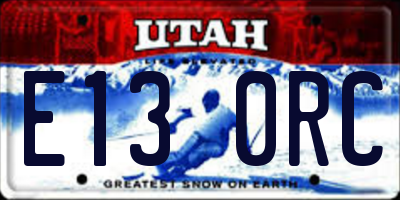 UT license plate E130RC