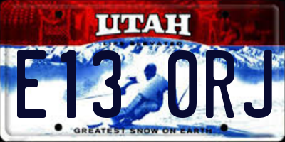 UT license plate E130RJ