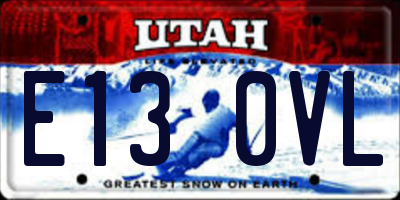 UT license plate E130VL