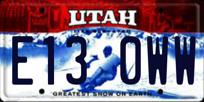 UT license plate E130WW