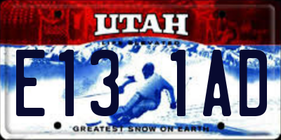 UT license plate E131AD