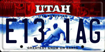 UT license plate E131AG
