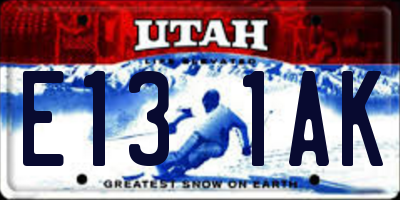 UT license plate E131AK