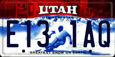 UT license plate E131AQ