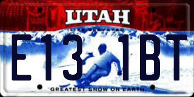 UT license plate E131BT