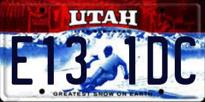 UT license plate E131DC