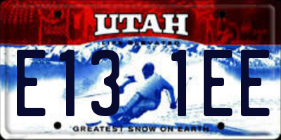 UT license plate E131EE