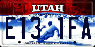UT license plate E131FA