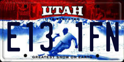 UT license plate E131FN
