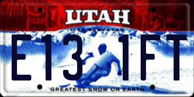 UT license plate E131FT