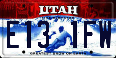 UT license plate E131FW