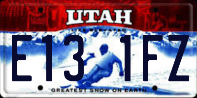 UT license plate E131FZ