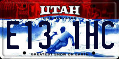UT license plate E131HC