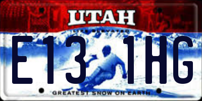 UT license plate E131HG