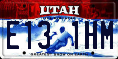 UT license plate E131HM