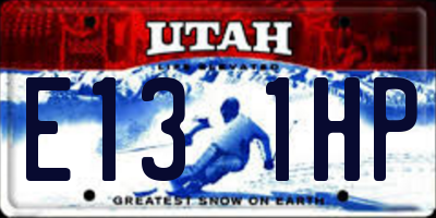 UT license plate E131HP