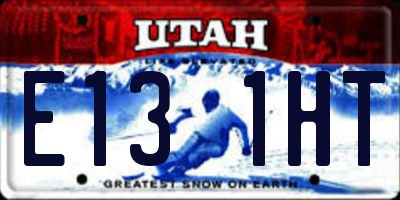 UT license plate E131HT