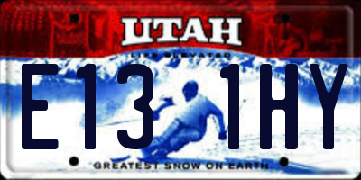 UT license plate E131HY