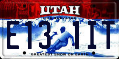 UT license plate E131IT