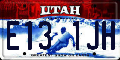 UT license plate E131JH