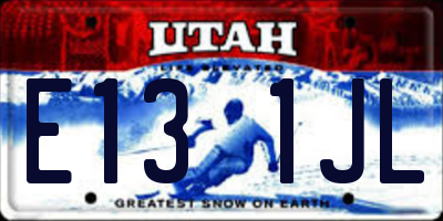 UT license plate E131JL
