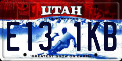 UT license plate E131KB