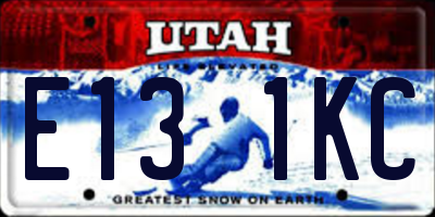 UT license plate E131KC