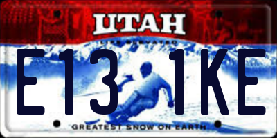UT license plate E131KE