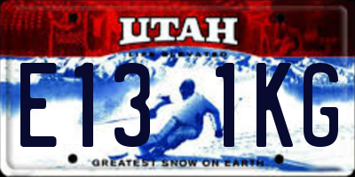 UT license plate E131KG