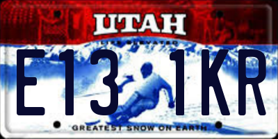 UT license plate E131KR