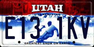 UT license plate E131KV