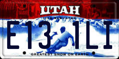 UT license plate E131LI
