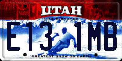 UT license plate E131MB