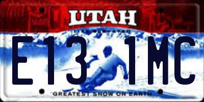 UT license plate E131MC