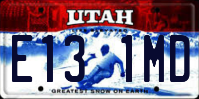 UT license plate E131MD