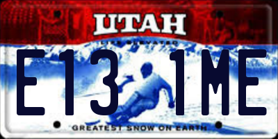 UT license plate E131ME