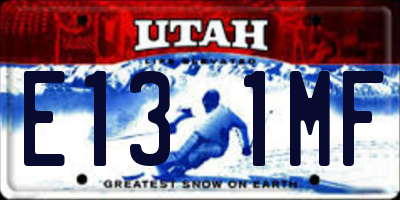 UT license plate E131MF