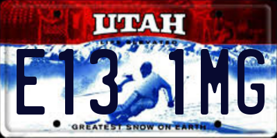 UT license plate E131MG