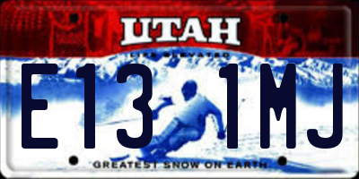 UT license plate E131MJ