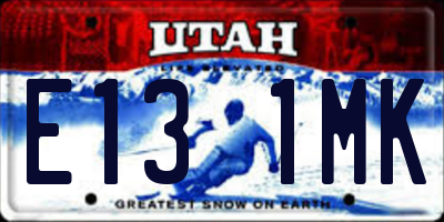 UT license plate E131MK