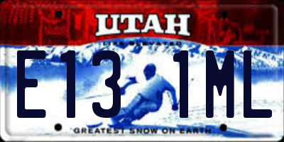 UT license plate E131ML