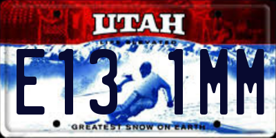 UT license plate E131MM