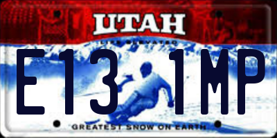 UT license plate E131MP