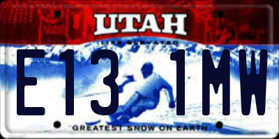 UT license plate E131MW