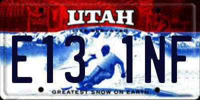 UT license plate E131NF
