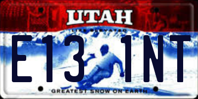 UT license plate E131NT