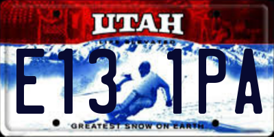 UT license plate E131PA