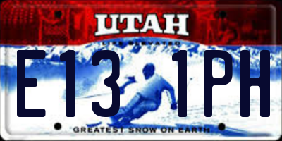 UT license plate E131PH